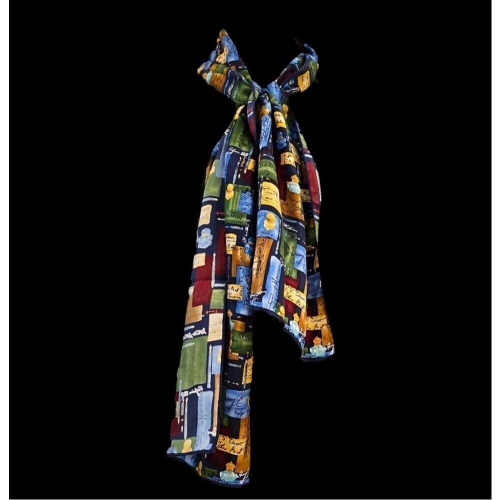 GREAT CONDITION Alynn Vintage  100% Silk Authors Writers Signatures, Ink Wells S